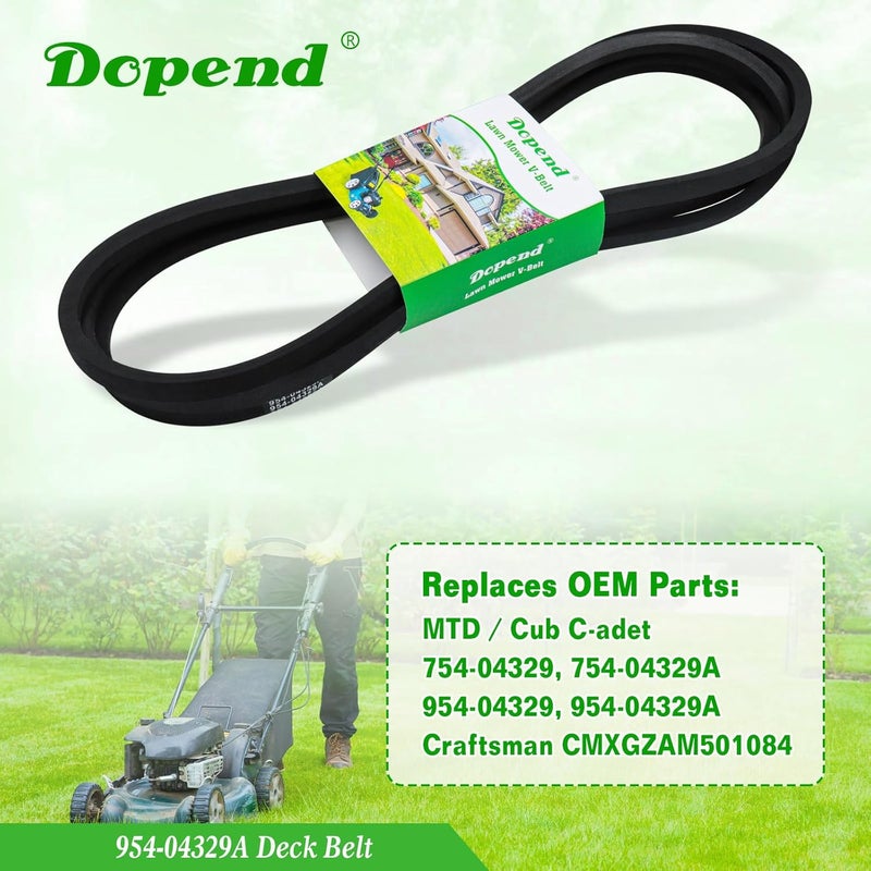 Dopend 954-04329A Deck Belt 5/8'' x 148-1/4'' for Cub Cadet ZT1, RZT-L54, MTD, Craftsman Lawn Mowers, Replaces 954-04329A 54 inch Deck Drive Belt Cub Cadet 954-04329, 754-04329,754-04329A - Image 3